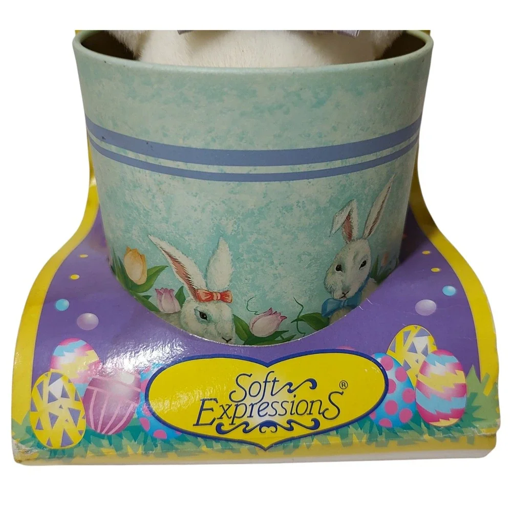 Dan Dee Soft Expressions Bunny‎ Rabbit Plush With Keepsake Collectors Tin Easter